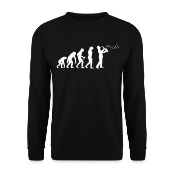 Saxophone Saxophone Jazz Saxophone - Sweat-shirt Unisexe - noir - Devant - Alina (178cm) & Michal (187cm)
