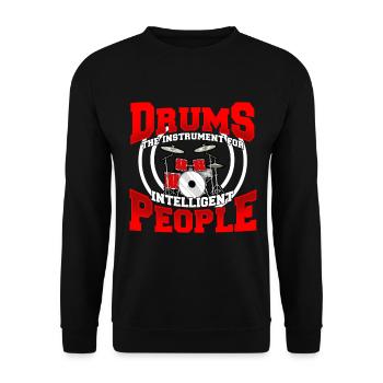 Drums - Unisex Sweatshirt - black - Front - Alina (178cm) & Michal (187cm)