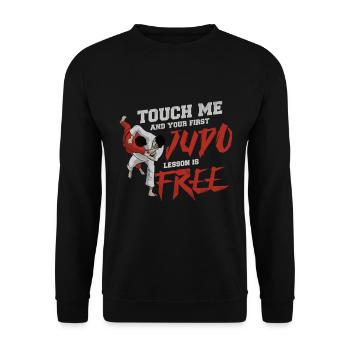Judo Japan - Unisex Sweatshirt - black - Front - Alina (178cm) & Michal (187cm)