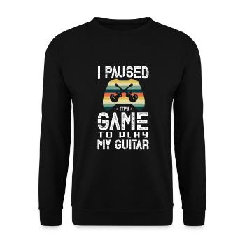 Design de joueur de guitare pour un guitariste - Sweat-shirt Unisexe - noir - Devant - Alina (178cm) & Michal (187cm)