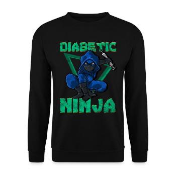 Diabetes ninja diabetic sugar insulin syringe - Unisex Sweatshirt - black - Front - Alina (178cm) & Michal (187cm)
