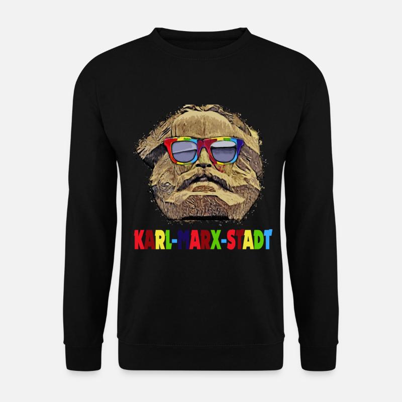 lustiges Chemnitz Karl Marx Stadt Nischel Geschenk - Unisex Pullover - Schwarz