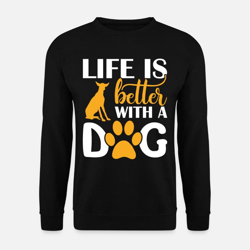 Hundemotiv mit Hundespruch für Hundehalter - Unisex Pullover - Schwarz