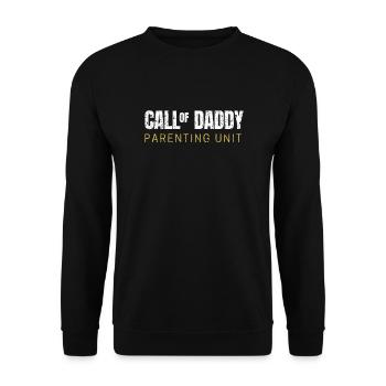 Gaming Gamer Call of Daddy lustiges Design für Dad - Unisex Pullover - Schwarz - Vorne - Alina (178cm) & Michal (187cm)