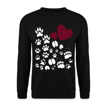 Animal Friends, Vegan, Vegetarian, Animal Love, - Unisex Sweatshirt - black - Front - Alina (178cm) & Michal (187cm)