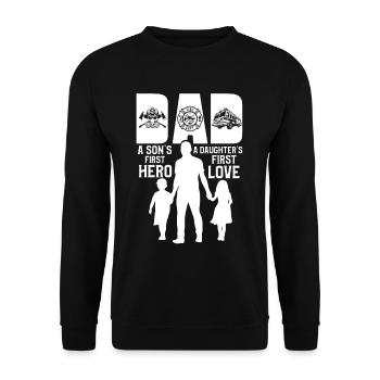Sapeur pompier - Sweat-shirt Unisexe - noir - Devant - Alina (178cm) & Michal (187cm)