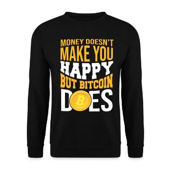 Bitcoin - Sweat-shirt Unisexe - noir - Devant - Alina (178cm) & Michal (187cm)