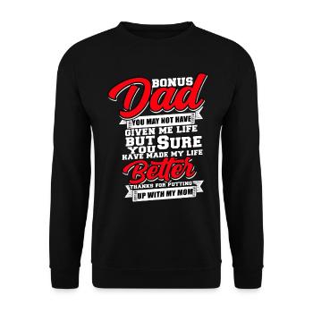 stepfather - Unisex Sweatshirt - black - Front - Alina (178cm) & Michal (187cm)