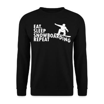 Snowboarden | Snowboard Snowboarder - Unisex Pullover - Schwarz - Vorne - Alina (178cm) & Michal (187cm)