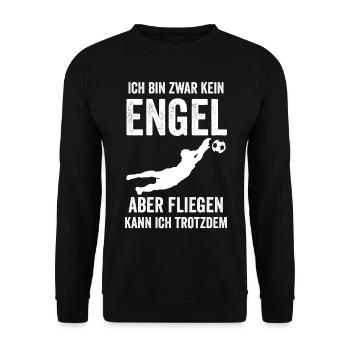 Torwart Fußballer Torwart Torwarttrainer Lustige S - Unisex Pullover - Schwarz - Vorne - Alina (178cm) & Michal (187cm)