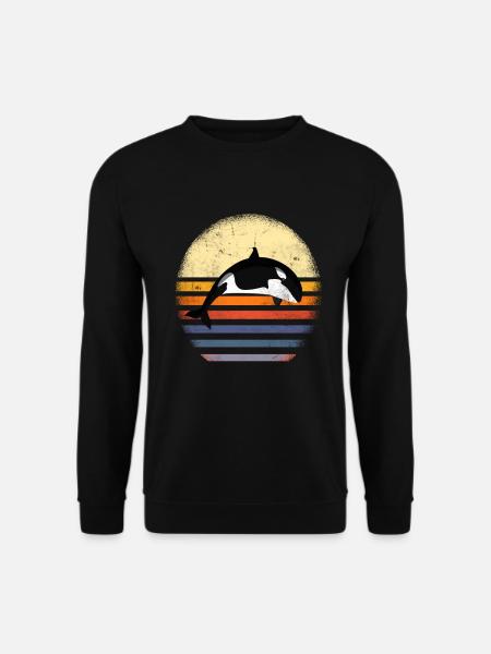 Orcas Killerwale Tierschutz Schwertwale Geschenk - Unisex Pullover - Schwarz