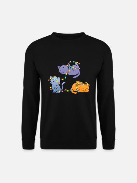 Christmas Cats - Unisex Pullover - Schwarz