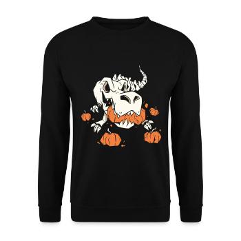 Trexs Skeleton Pumpkins Best Gift - Unisex Sweatshirt - black - Front - Alina (178cm) & Michal (187cm)
