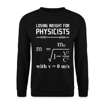 Theoretical physicist physics funny gift idea - Unisex Sweatshirt - black - Front - Alina (178cm) & Michal (187cm)