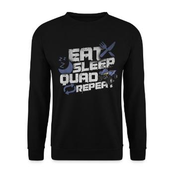 Quad - Unisex Pullover - Schwarz - Vorne - Alina (178cm) & Michal (187cm)