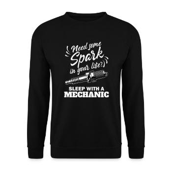 Mécanicien automobile et mécanicien de voiture Idée cadeau - Sweat-shirt Unisexe - noir - Devant - Alina (178cm) & Michal (187cm)