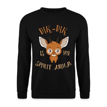 Dik-Dik Is My Spirit Animal Afrika Baby Antelope - Unisex Sweatshirt - black - Front - Alina (178cm) & Michal (187cm)