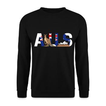 Australia - Unisex Sweatshirt - black - Front - Alina (178cm) & Michal (187cm)