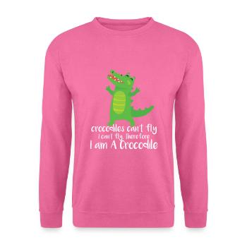 les crocodiles ne peuvent pas voler - Sweat-shirt Unisexe - rose - Devant