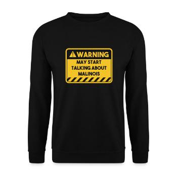 May Commencer à parler de Malinois - Sweat-shirt Unisexe - noir - Devant - Alina (178cm) & Michal (187cm)
