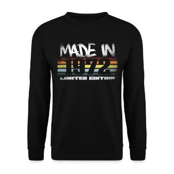 Made In 1972 Limited Edition - Pour le 48e anniversaire - Sweat-shirt Unisexe - noir - Devant - Alina (178cm) & Michal (187cm)