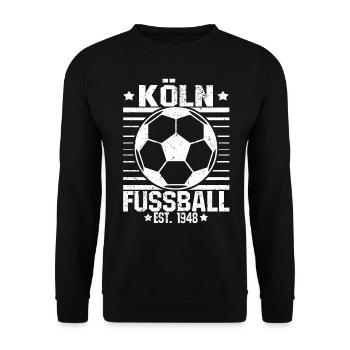 Köln Fussball Verein Geschenk Geschenkidee - Unisex Pullover - Schwarz - Vorne - Alina (178cm) & Michal (187cm)
