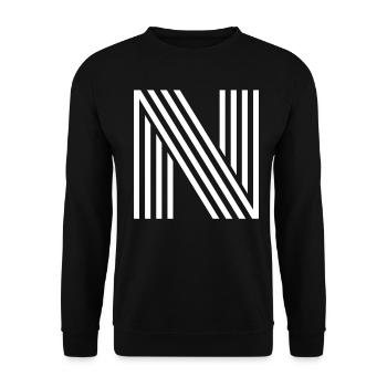 n - Unisex Sweatshirt - black - Front - Alina (178cm) & Michal (187cm)