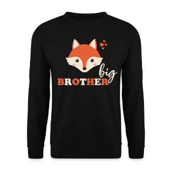 big brother fox - Unisex Sweatshirt - black - Front - Alina (178cm) & Michal (187cm)