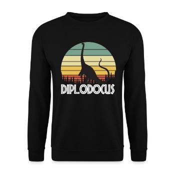 Diplodocus - Unisex Sweatshirt - black - Front - Alina (178cm) & Michal (187cm)