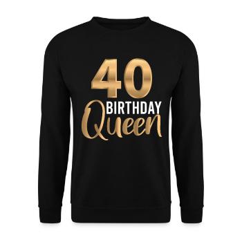 40th birthday gift vintage 1980 birthday - Unisex Sweatshirt - black - Front - Alina (178cm) & Michal (187cm)