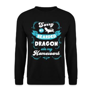 Bearded Dragon Funny Bearded Dragon - Unisex Sweatshirt - black - Front - Alina (178cm) & Michal (187cm)