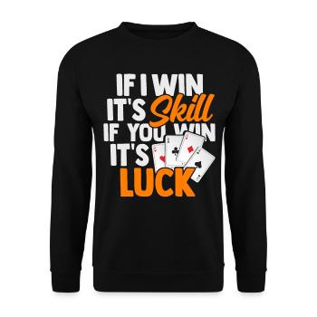 poker - Sweat-shirt Unisexe - noir - Devant - Alina (178cm) & Michal (187cm)
