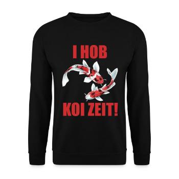 lustige Koi Kois i hob koi zeit Geschenkidee - Unisex Pullover - Schwarz - Vorne - Alina (178cm) & Michal (187cm)
