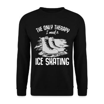 figure skating - Unisex Sweatshirt - black - Front - Alina (178cm) & Michal (187cm)