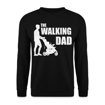 The walking dad - Unisex Sweatshirt - black - Front - Alina (178cm) & Michal (187cm)