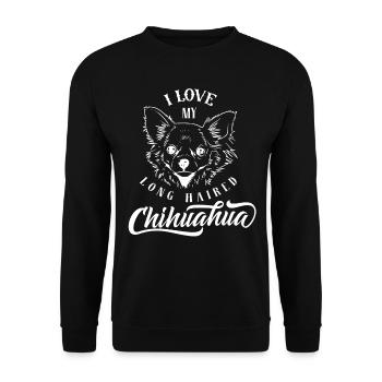Chihuahua - Unisex Sweatshirt - black - Front - Alina (178cm) & Michal (187cm)