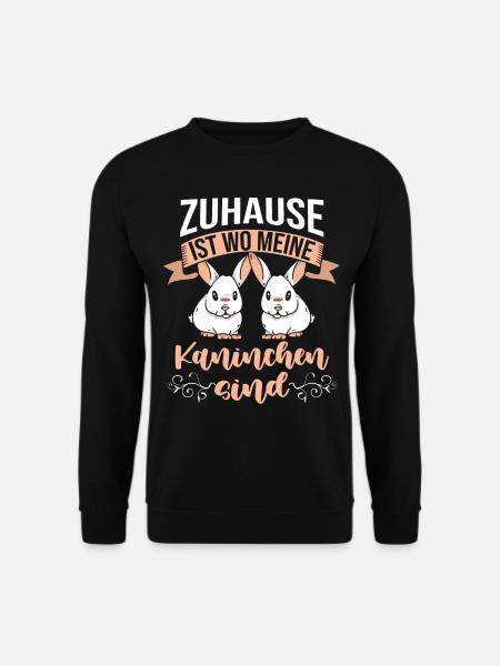 Hase Häschen Karnickel Stallhase Kaninchen Geschen - Unisex Pullover - Schwarz