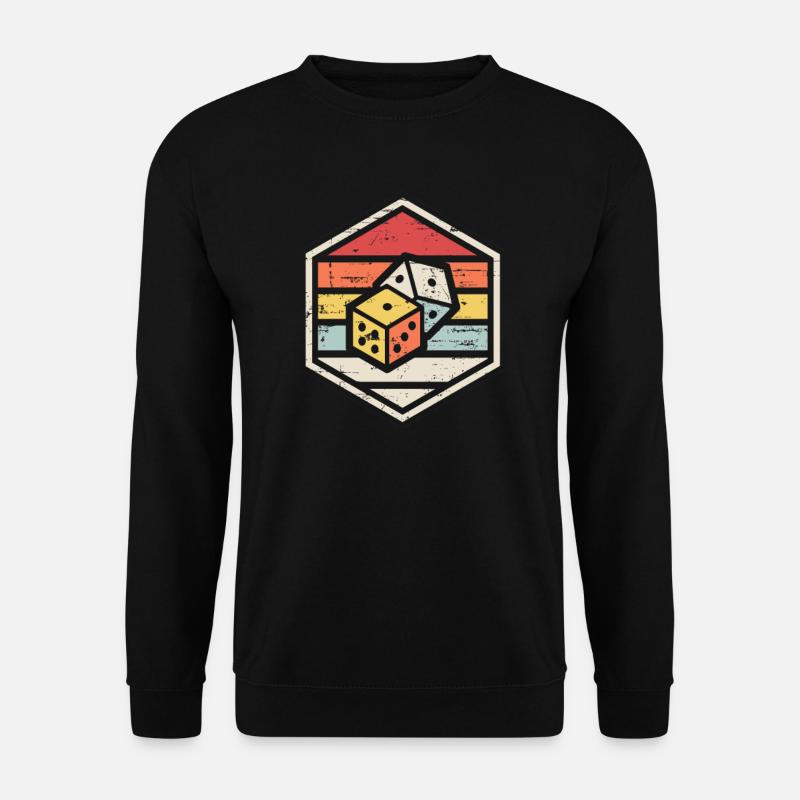 Retro Badge Dice - Unisex Sweatshirt - black