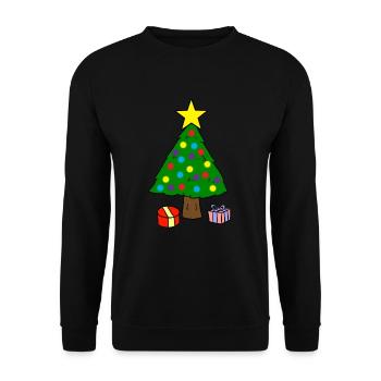 Sapin de Noël - Sweat-shirt Unisexe - noir - Devant - Alina (178cm) & Michal (187cm)