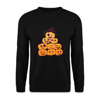 Pumpkins - Unisex Sweatshirt - black - Front - Alina (178cm) & Michal (187cm)