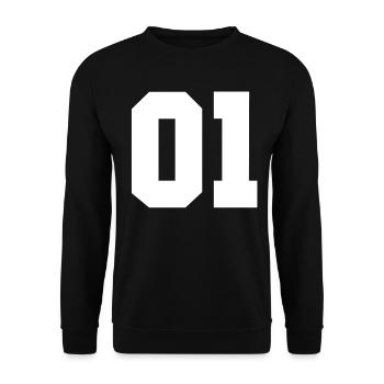 1 sport Nummer - Unisex Pullover - Schwarz - Vorne - Alina (178cm) & Michal (187cm)