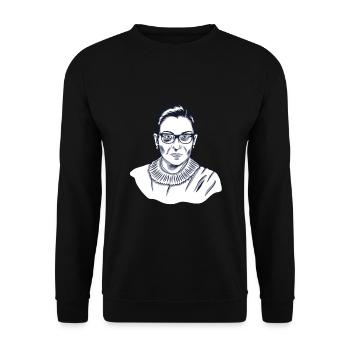 Ruth Bader Ginsburg - Sweat-shirt Unisexe - noir - Devant - Alina (178cm) & Michal (187cm)