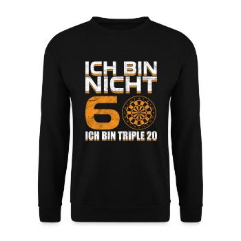 60 Geburtstag - Unisex Pullover - Schwarz - Vorne - Alina (178cm) & Michal (187cm)