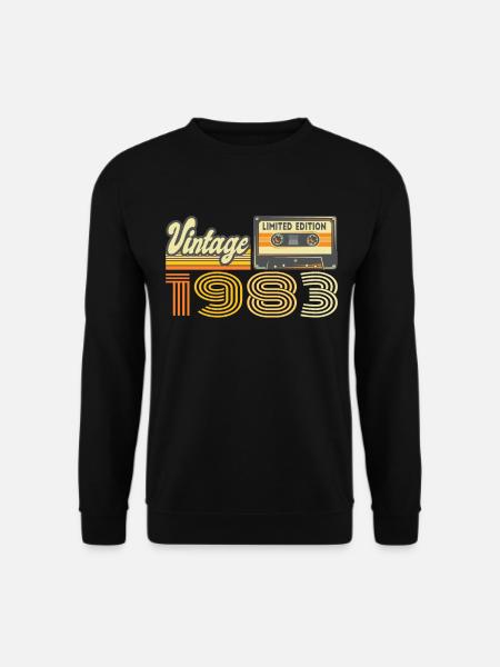 Vintage 1983 Kassette Mixtape - 37. Geburtstag - Unisex Pullover - Schwarz
