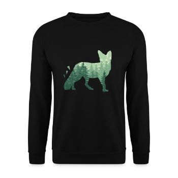 Renard renards nature forêt - Sweat-shirt Unisexe - noir - Devant - Alina (178cm) & Michal (187cm)