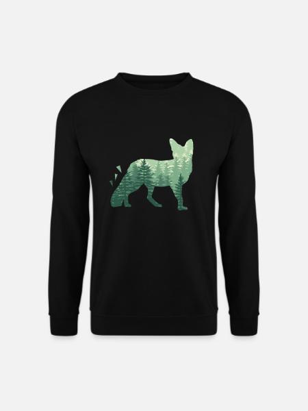 Fuchs Füchse Natur Wald - Unisex Pullover - Schwarz