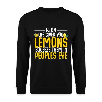 lemon - Unisex Sweatshirt - black - Front - Alina (178cm) & Michal (187cm)