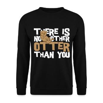 loutre - Sweat-shirt Unisexe - noir - Devant - Alina (178cm) & Michal (187cm)