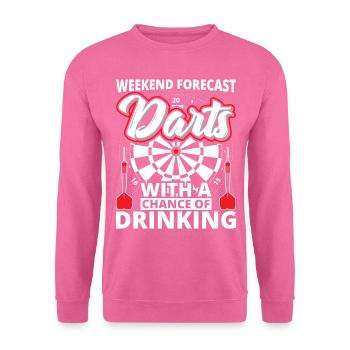 Dartboard - darts - Unisex Sweatshirt - pink - Front