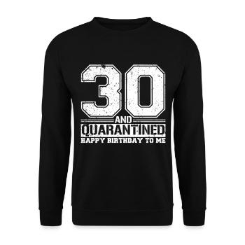 30.Geburtstag Mann - 30.Geburtstag - Unisex Pullover - Schwarz - Vorne - Alina (178cm) & Michal (187cm)